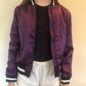 Hudson Purple Bomber Jacket